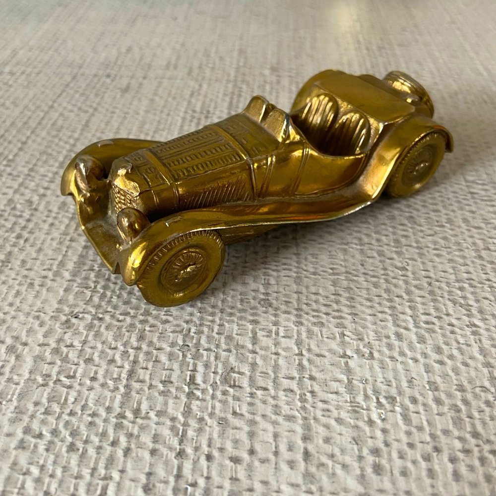 Vintage brass car figurine